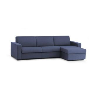 Dmora Sofa Cama Dabakar, Sof&aacute; De Esquina, 100% Made In Italy, Sof&aacute; Con Apertura Giratoria, Con Contenedor Reversible Peninsula, Con Reposabrazos Est&aacute;ndar, C