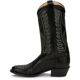 Tony Lama Mens Mccandles Ostrich Boots In Black