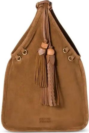 Miu Miu Tassel-Detail Shoulder Bag - Womens - Lambskin/Leather