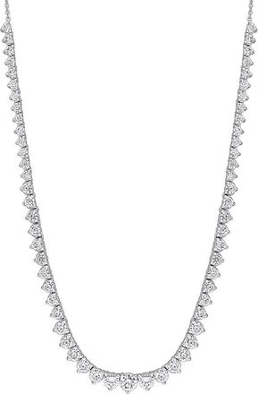 Rina Limor Silver 3.42 Ct. Tw. Created White Moissanite Semi-Tennis Necklace