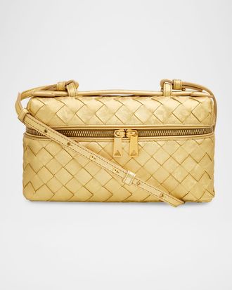 Bottega Veneta Bang Bang Laminated Leather Vanity Crossbody Bag