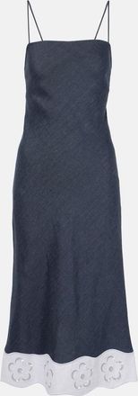 Staud Abito midi Paolo in misto lino