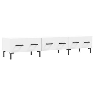 Berkfield Home TV Cabinet White 150x36x30 cm Engineered Wood | Size: 150 x 36 x 30 cm