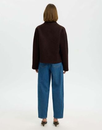 Selected Giacca color delicioso-Marrone