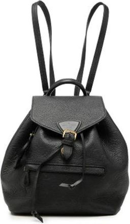 Louis Vuitton Pre-owned Montsouris Backpack - Dames - Vintage Rugzakken - Zwart - ONE Size - Leer - Vintage