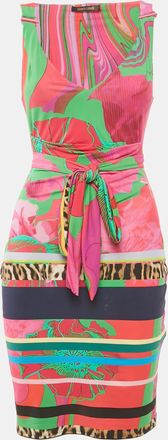 Roberto Cavalli Pink Printed Jersey Mini Dress