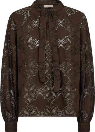 Mos Mosh Blusa Mmtamlyn de Encaje - Blouses & Shirts - Mujer - Marr&oacute;n - M