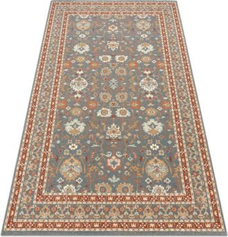RugsX Rugsx - Alfombra De Lana Soho 477.26.la500 Osta Adorno, Marco Natural Azul / Terracota Multicolour 80x160 Cm