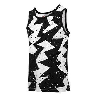 Nike Jordan Air Jordan Printed Poolside Basketball Jersey For Men Black/White CJ6231-010