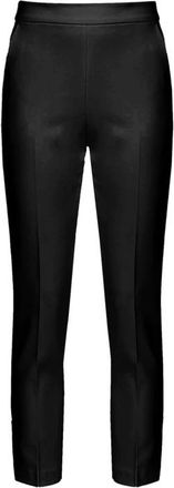 Pinko Zwarte Rechte Pijpen Broek - Dames - Slim Fit Broeken - Zwart - L - Polyester - Broeken