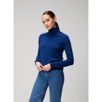 Majestic Filatures Cashmere L/S Turtleneck in Bleu Roi at Nordstrom, Size 2