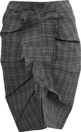 Isabel Marant &Eacute;toile Noora Prince of Wales-Checked Skirt in Grey Cotton