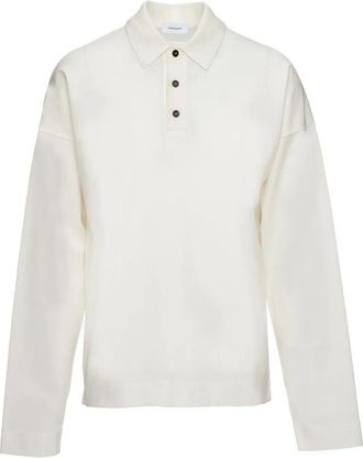 Ferragamo Long-Sleeve Cotton Polo Shirt
