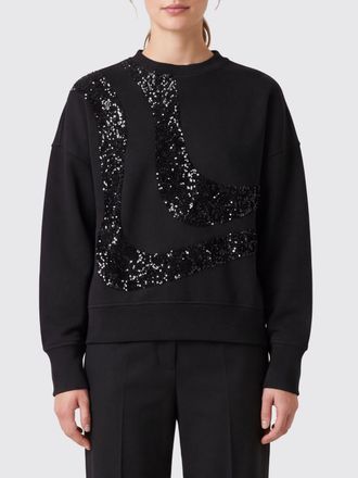 Emporio Armani Sequin Embroidered Jersey Crewneck Sweatshirt