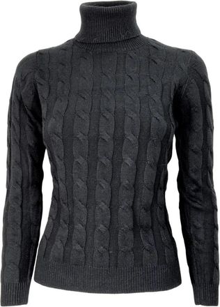 Cashmere Company Sweatshirt - Dames - Coltruien - Zwart - L - Wol - Truien & Vesten