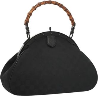 Gucci Tweedehands Canvas handtassen - Dames - Vintage Handtas - Zwart - ONE Size - Vintage
