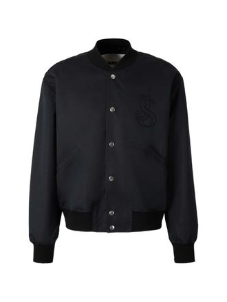 Jil Sander Black Sleek Minimalist Bomber Jacket