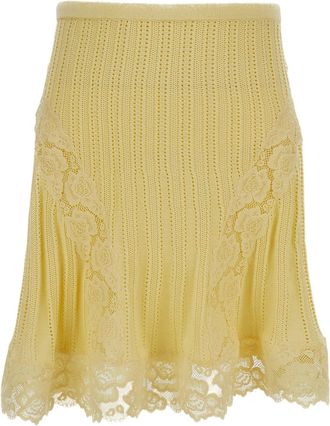Self Portrait Pointelle Knit Mini Skirt