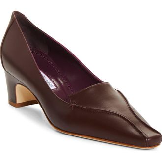 Manolo Blahnik Cleofelo Loafer Pump in Dred 6025 at Nordstrom, Size 5.5Us