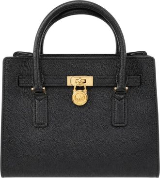 Michael Kors Hamilton Small Satchel - Dames - Handtassen - Zwart - ONE Size - Leer - Tassen