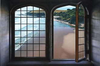 Queence Wandsticker »Sandstrand« Wandsticker, Wandbild, selbstklebend, 3D, Fenster