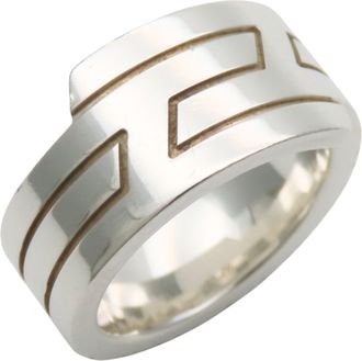 Herm&egrave;s Silver Silver 925 Band Ring (Pre-Owned)