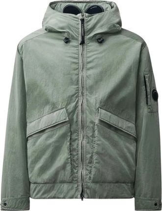 C.P. Company Goggle Gevoerde Jas - Heren - Zomerjassen - Groen - L - Leer - Jassen