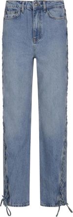 Rotate Twisted Lacing Jeans - Dames - Regular Fit Jeans - Blauw - W27 - Katoen - Jeans