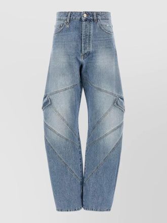 Amiri panel denim trousers belt loops pockets