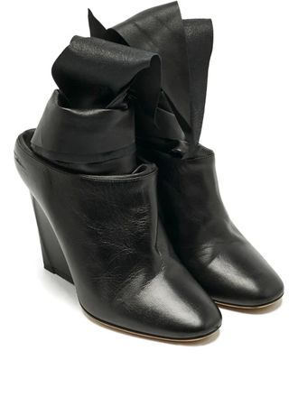 Dior leather ankle-tie boots - Black