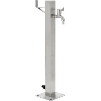 vidaXL Vidaxl - Columna De Agua De Jard&iacute;n Acero Inoxidable Cuadrada 65 Cm