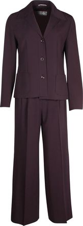Max Mara Two Piece Suit in Purple Acetate Blend