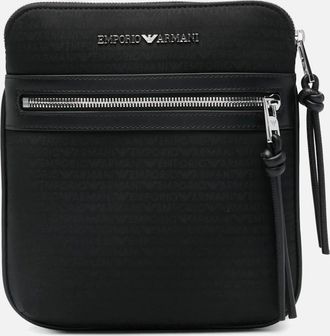 Emporio Armani Mens BRANDED CROSSBODY BAG - Black - Size: OS