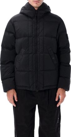Stone Island Black Quilted Hood Jacket