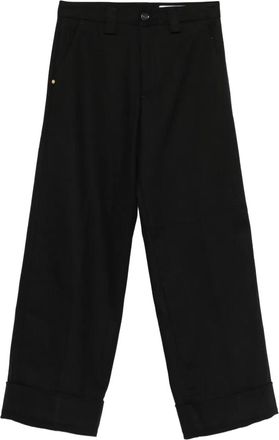 White Sand Pantaloni con bottoni - Nero