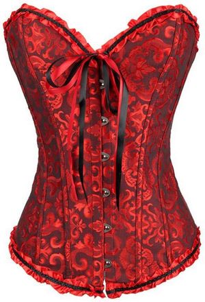 Generic EMUKFD Red Corsets Womens Faux Leather Corset Top Sexy Vampire Basque Overbust Gothic Steampunk Bustier Retro Pirate Halloween Costume Body Shaper Bur