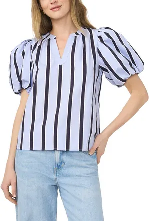 Vince Camuto Organdy Short Sleeve Puff Shirt
