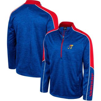 Colosseum Mens Colosseum Royal Kansas Jayhawks Marled Half-Zip Jacket at Nordstrom, Size Large