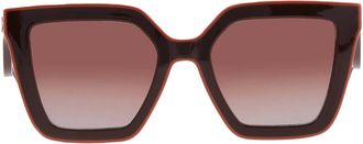 Longchamp Brown Gradient Irregular Ladies Sunglasses LO792S 200 53