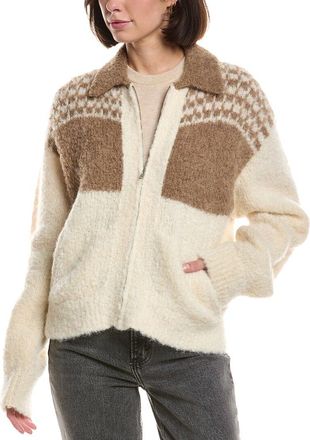 Mother The Zip Raquette Alpaca-Blend Cardigan