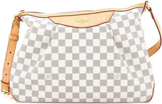 Louis Vuitton White Damier Siracusa Mm (Authentic Pre-Loved)