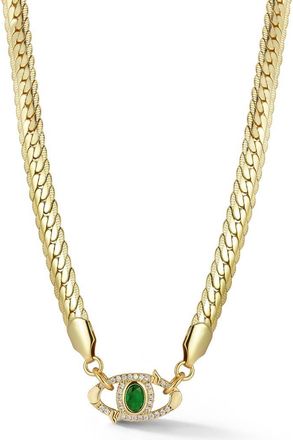 Chloe and Madison Evil Eye Pendant Necklace in Gold at Nordstrom Rack