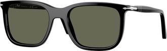 Persol Polarized Green Square Unisex Sunglasses PO3357S 95/58 53