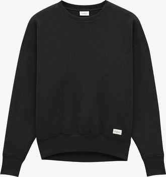 Saint Laurent Mens Sweatshirt - Black Cotton - Size X-Small
