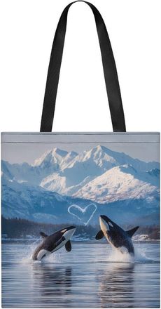 Generic Killer Whale Orca LOVE Tote Bag for Women Men Shoulder Bags Purses Pouch Handbags