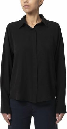 Mavi Long Sleeve Tencel Shirt In Black