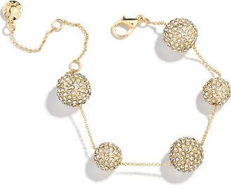 BaubleBar Blair Crystal Spehere Station Bracelet in Gold Multi at Nordstrom