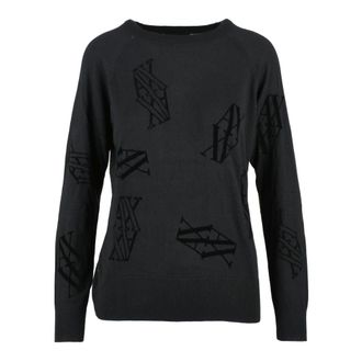 A|X Armani Exchange Round-neck Knitwear, female, Black, Size: XS Round-neck Pullover