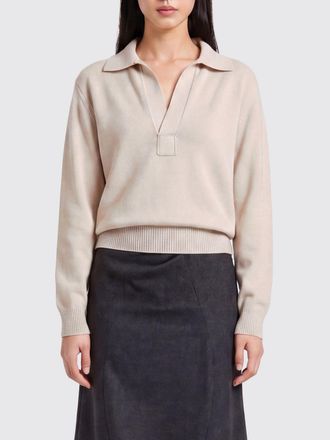 Victoria Beckham V-Neck Merino Wool and Cashmere Blend Knit Polo