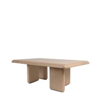 Koketto Home Mesa de centro de madera color roble con tapa de 120 cm